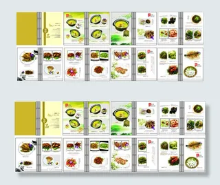 酒楼菜谱菜单设计矢量素材