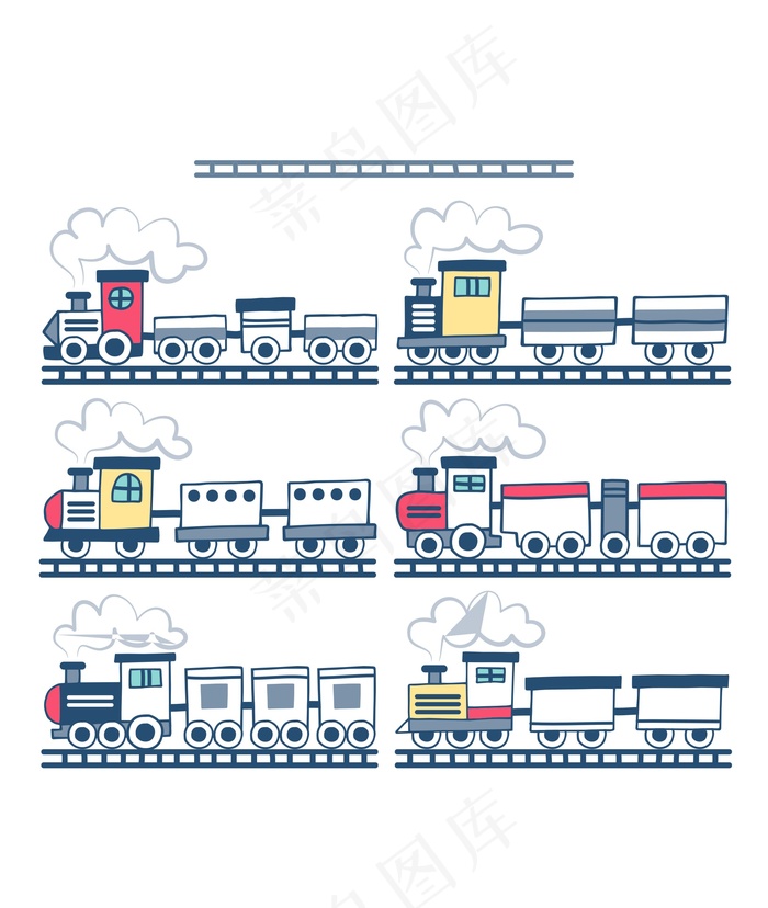 卡通火车插画