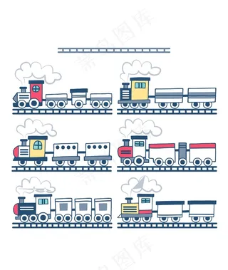 卡通火车插画