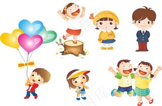 幼儿园儿童矢量素材
