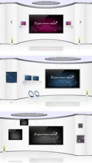 电视背景墙效果图矢量素材