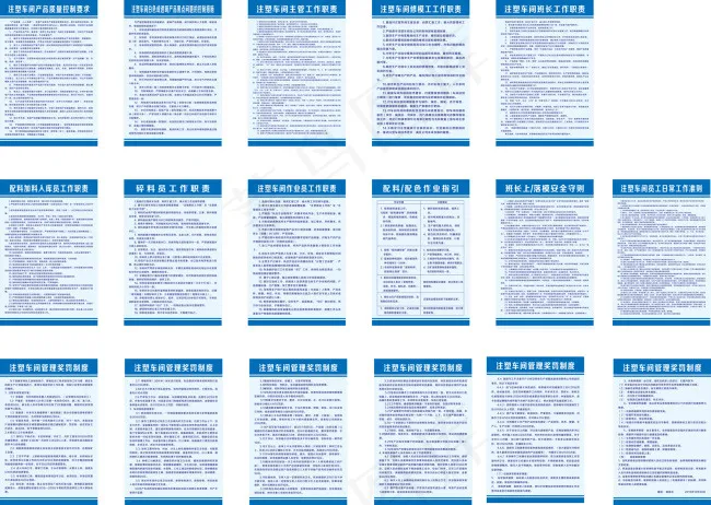 注塑车间管理制度牌cdr矢量模版下载