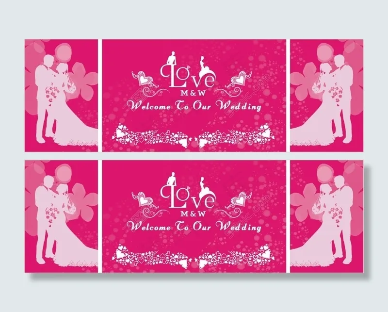 婚礼背景psd模版下载