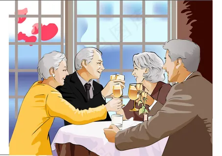 幸福的晚年 和好友一起聚餐