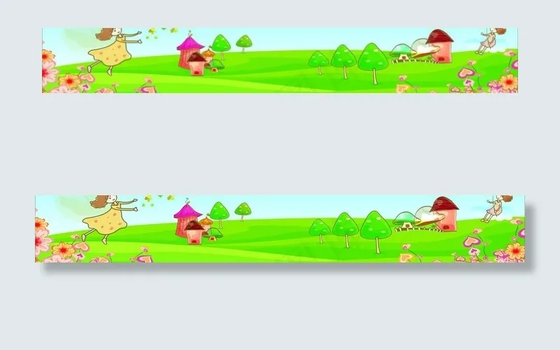 幼儿园墙画cdr矢量模版下载