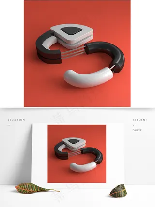 扫描文字c4d3d模型字母造型