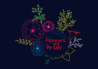 花草矢量背景底图免费下载