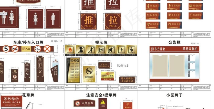 小区标识标牌cdr矢量模版下载