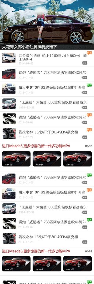 手机APP页面设计 汽车