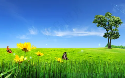 清新绿色大自然森林草地背景墙 清新绿色大自然森林草地背景墙