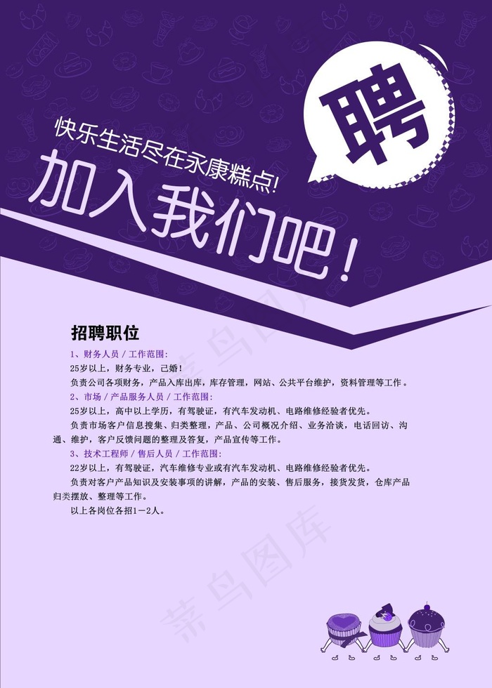 招聘海报psd模版下载