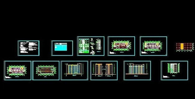 七层商务宾馆设计全套图