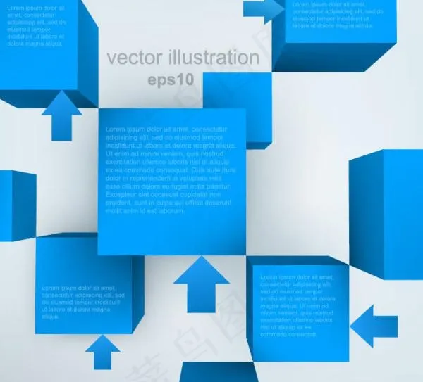潮流立体背景矢量素材二eps,ai矢量模版下载