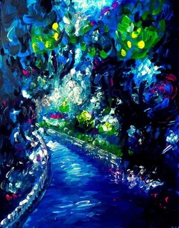 油画 林荫小道图片 油画 林荫小道图片