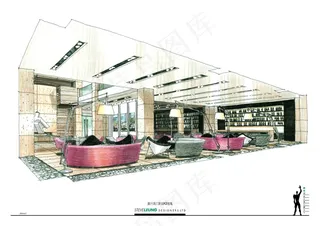 中海珠江新城设计稿手绘图片素材