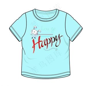 兔子字母t恤图片