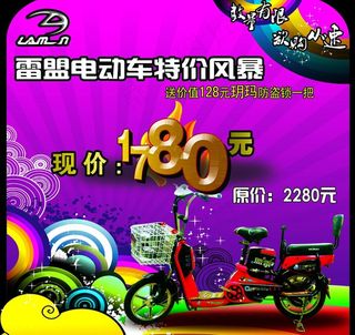 雷盟电动车特价风暴图片