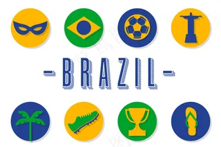 巴西圆形图标设计