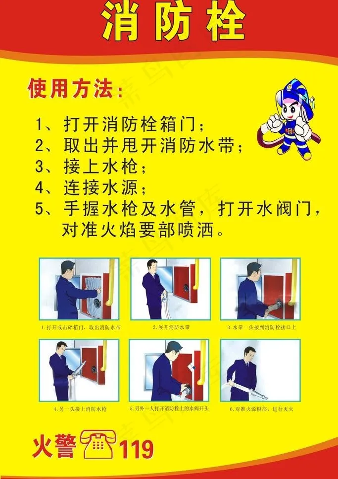 消防栓图片cdr矢量模版下载