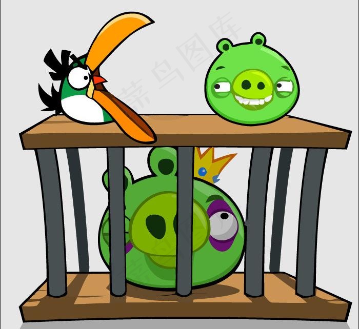 愤怒的小鸟图片ai矢量模版下载