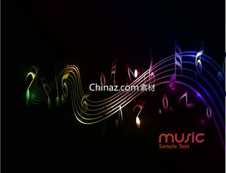 音乐音符柔光背景矢量