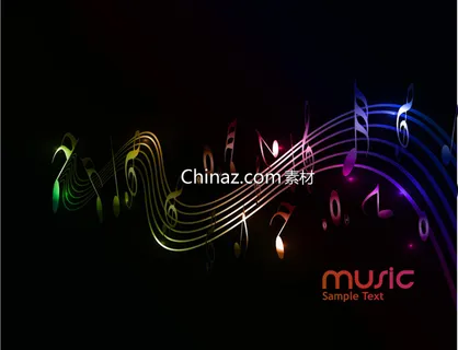音乐音符柔光背景矢量 音乐音符柔光背景矢量