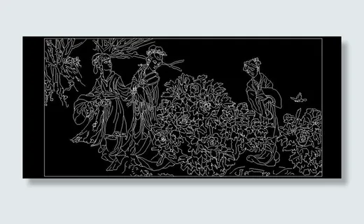 cad 欧式花纹雕塑图片