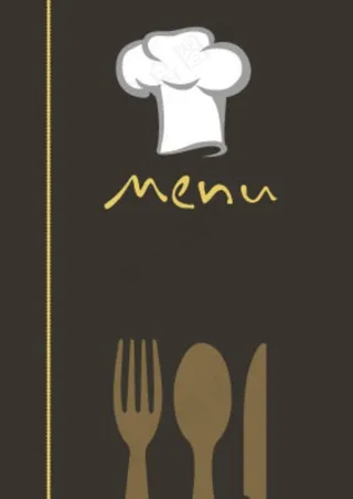 西餐厅菜单封面图片