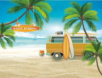 甜品区背景 沙滩