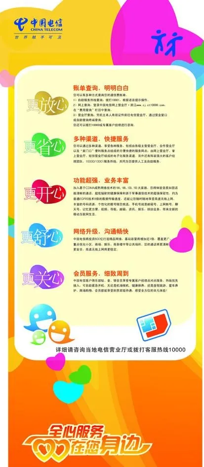 中国电信五心异型架图片cdr矢量模版下载