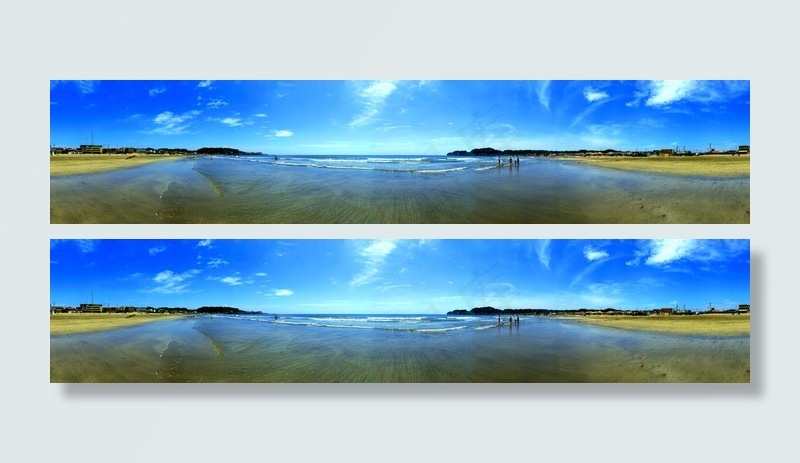 海岸全景风光图片