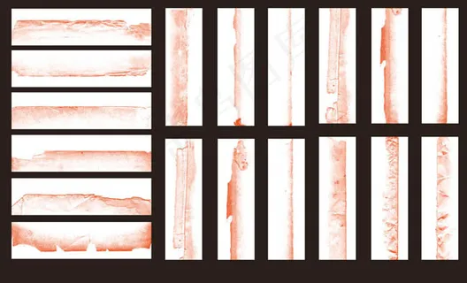 残旧纸张痕迹笔刷废旧纸张印痕笔刷