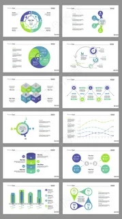 炫彩时尚扁平风格科技信息图表设计素...