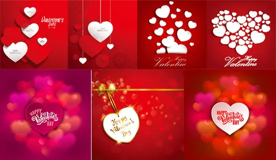 爱心情人节矢量