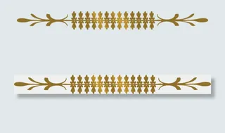 131多款金色欧式花边花纹边框免扣...