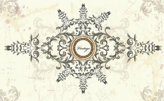 欧式古典花卉图案背景矢量素材