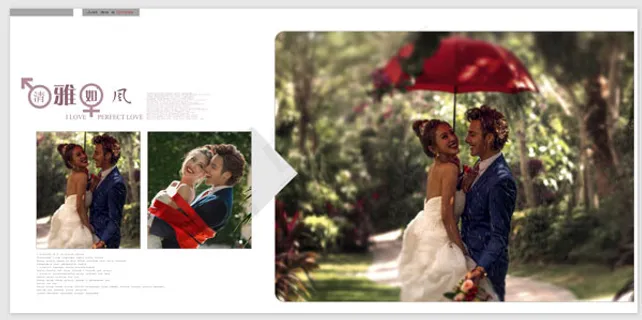 清雅如风婚纱照模板PSD