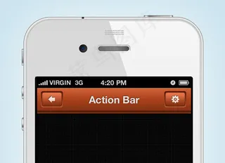 时尚的手机应用程序的动作条接口PS...