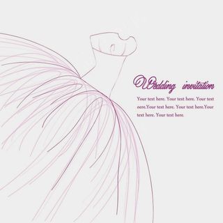 细纹线条稿的婚礼03矢量