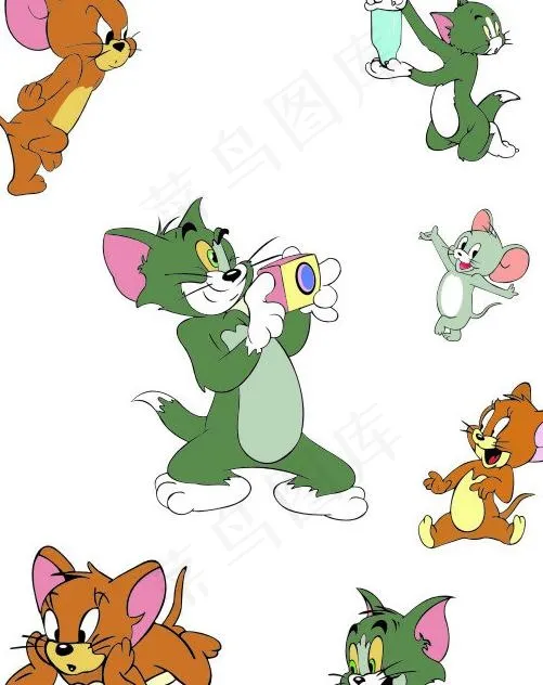 猫和老鼠图片cdr矢量模版下载