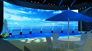 夏日风情海滩舞美设计3D模型下载