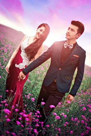 薰草里牵手的新人图片