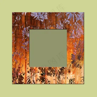 墨迹古典花纹相框图片