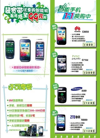 电信天翼宽带手机促销海报图片