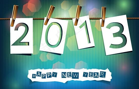 2013创意新年背景矢量二eps,ai矢量模版下载