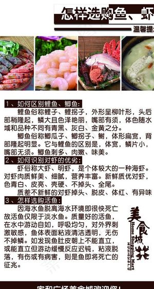 鱼虾知识壁挂吊牌灯箱图片