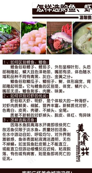 鱼虾知识壁挂吊牌灯箱图片