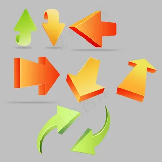 彩色箭头旋转箭头icon图标
