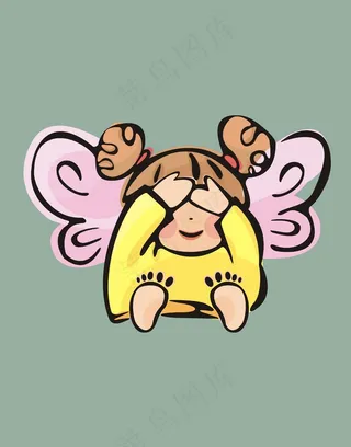 卡通图案人物矢量图