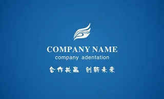 蓝色简洁商业高档名片IT名片